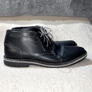 Men’s Steve Madden Harken 017 Black Leather Boots